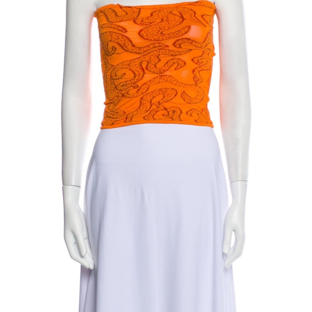 Paloma Wool Pico Orange Bandeau Top
